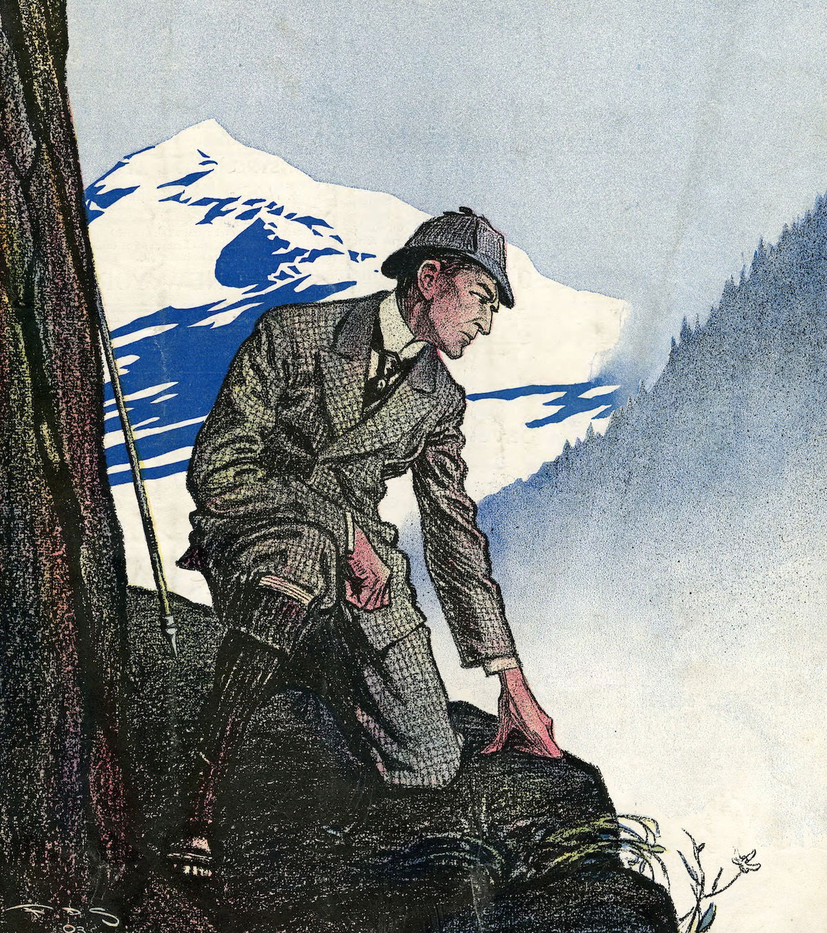 The Return of Sherlock Holmes, Frederic Dorr Steele for Collier's Magazine, 1903. University of Minnesota Libraries, Special Collections and Rare Books. Public Domain. The Return of Sherlock Holmes, Frederic Dorr Steele for Collier's Magazine, 1903. University of Minnesota Libraries, Special Collections and Rare Books. Public Domain.