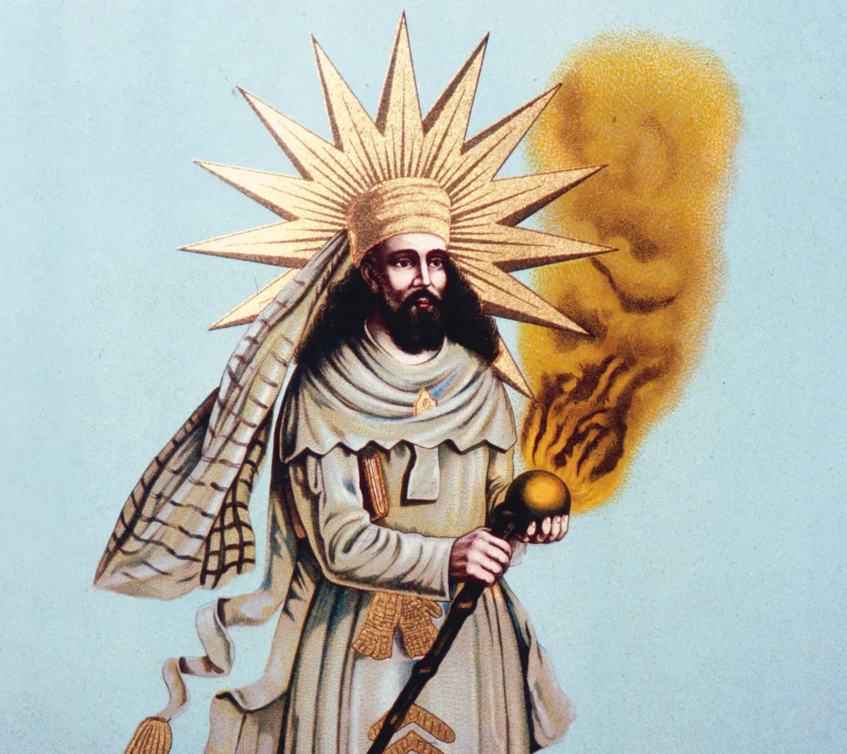 Zoroaster, 19th-century Indian illustration. Heritage Images/TopFoto.