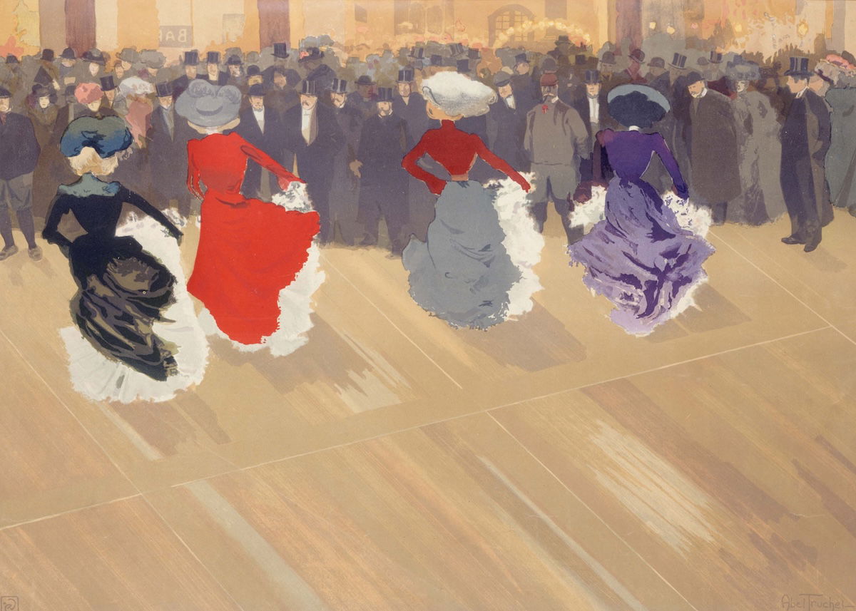 A quadrille at the Moulin Rouge, Louis Abel-Truchet, 1902. Musée Carnavalet, Histoire de Paris. Public Domain.