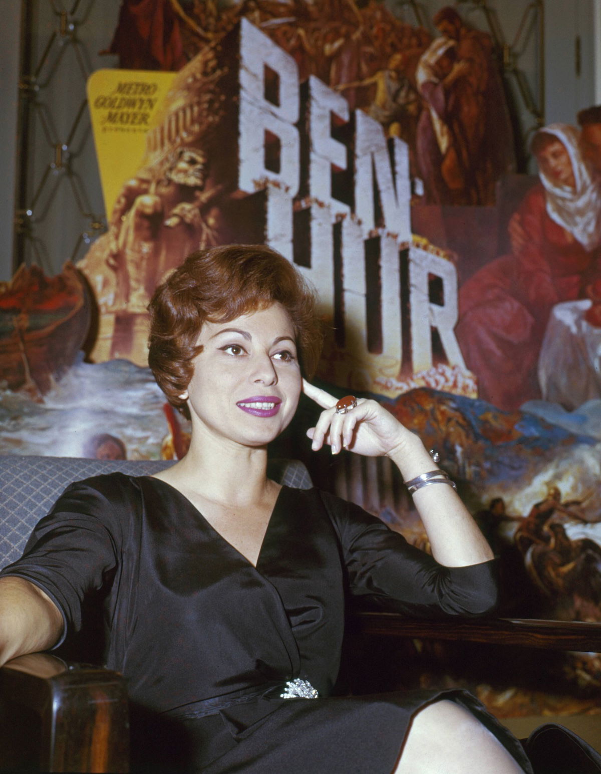 Haya Harareet at a press conference for Ben Hur, Wilko AGM Bergmans/Spaarnestad Photo, 1960. Nationaal Archief. Public Domain.