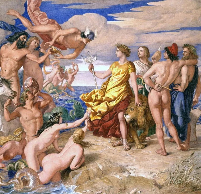 Neptune Resigning the Empire of the Sea to Britannia, William Dyce. Aberdeen Archives, Gallery & Museums.
