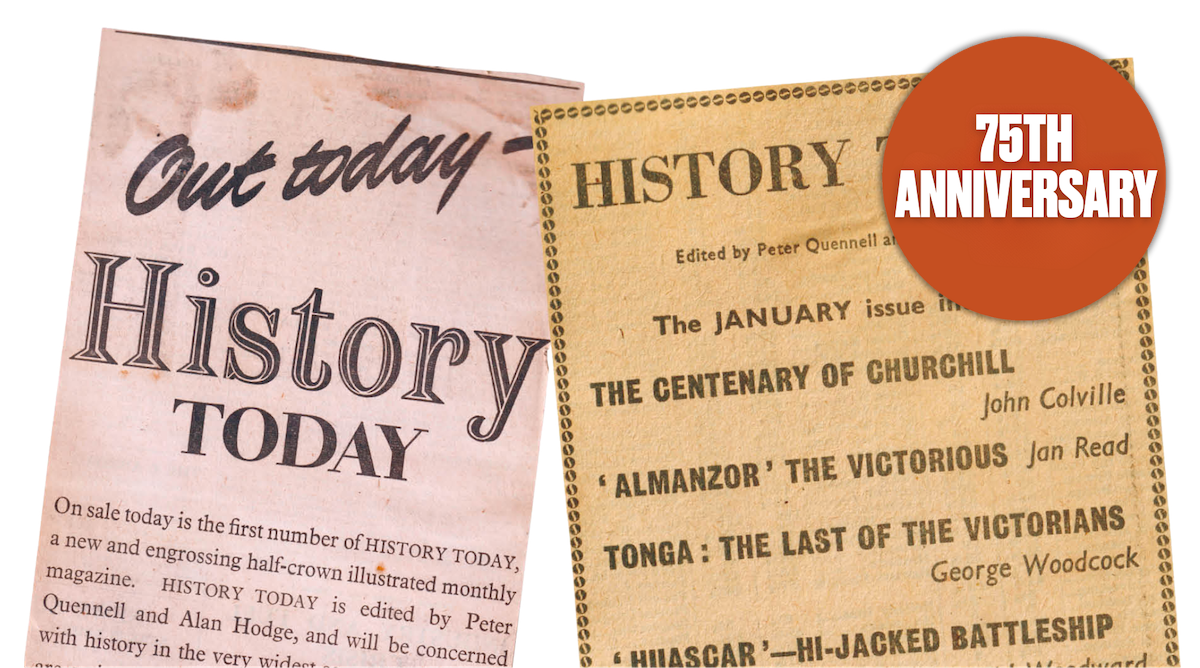 Announcements of History Today’s launch.