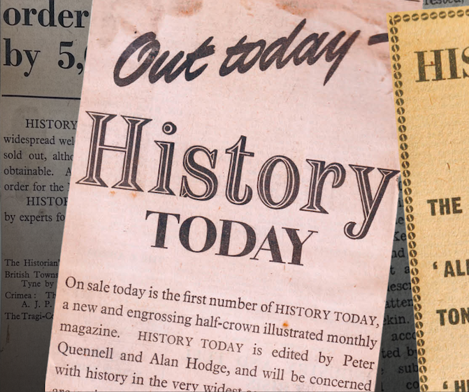Announcements of History Today’s launch.