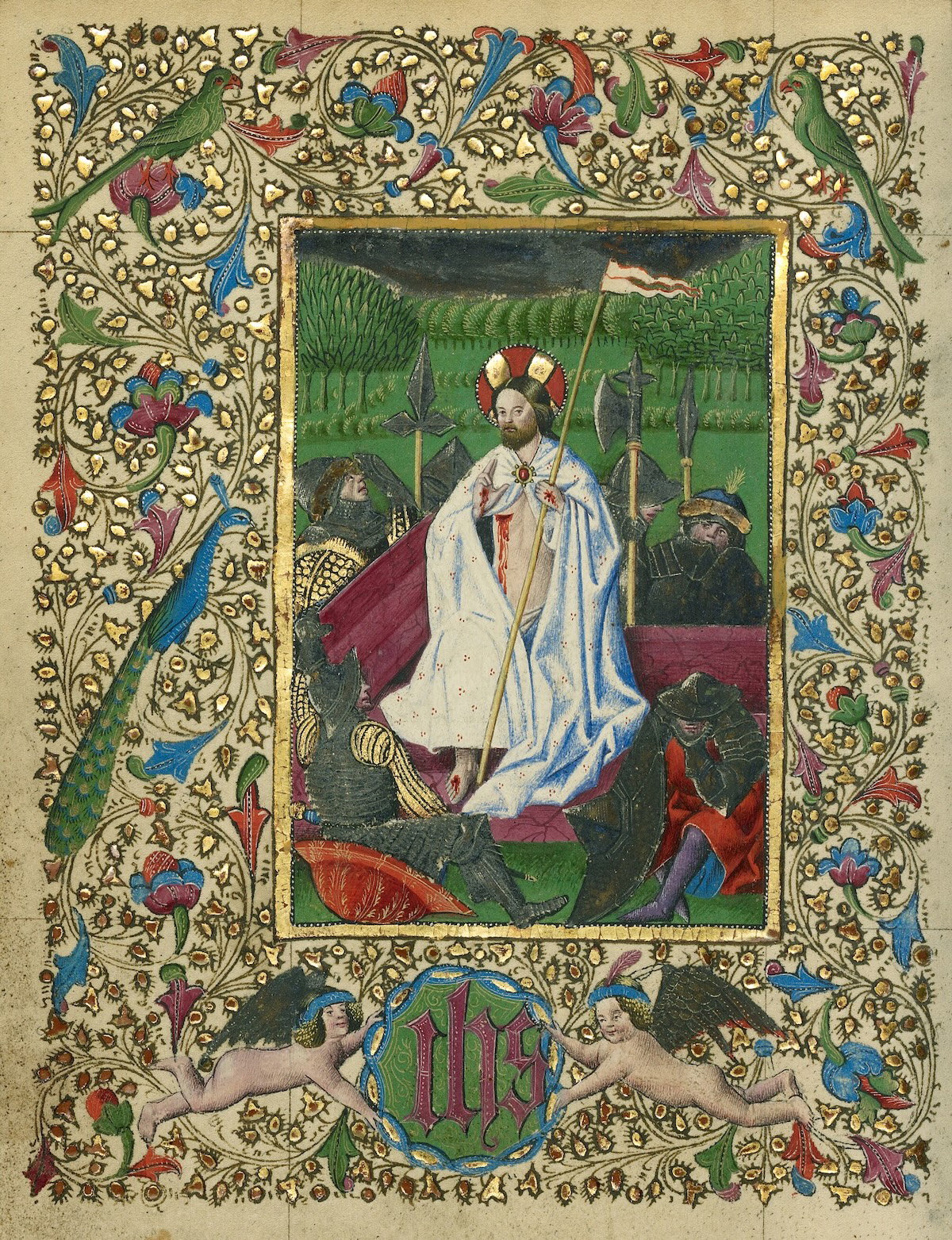 The Resurrection from an Italian Book of Hours, c.1460. J. Paul Getty Museum, Los Angeles. Public Domain.