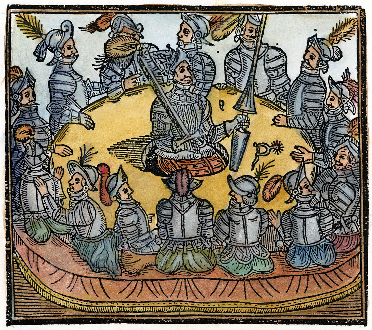 King Arthur and the Knights of the Round Table. Frontispiece from 