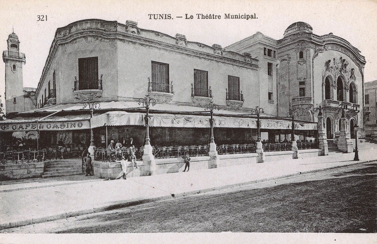 Municipal Theatre, Tunis, c.1910. Municipal Theatre, Tunis, c.1910.