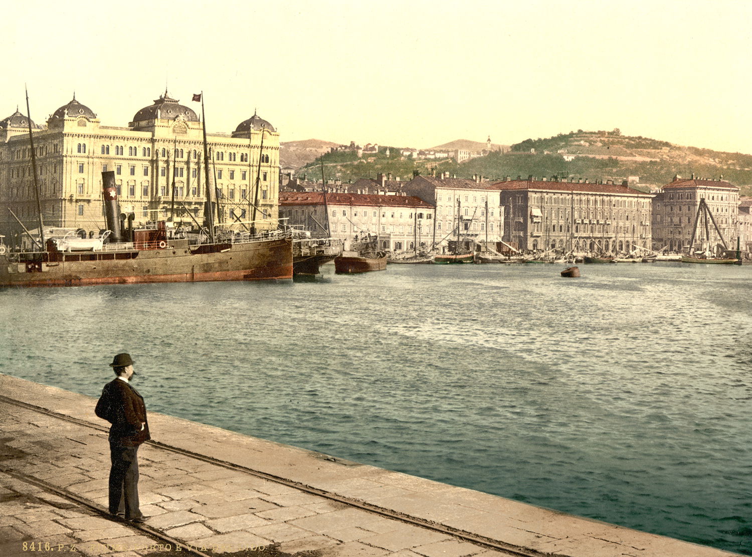 The harbour at Fiume, c.1900.
