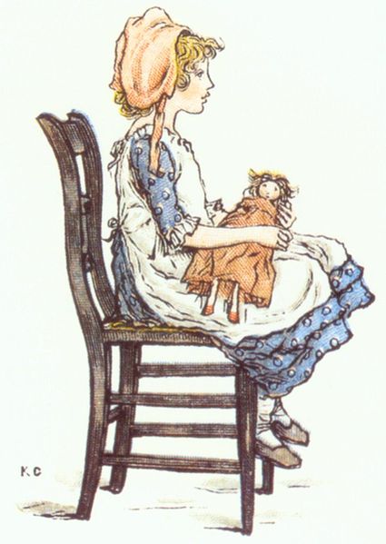 Polly, character from The Queen of the Pirate Isle by Bret Harte, illustrated by Kate Greenaway