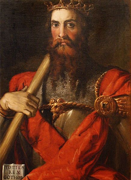 Portrait of Totila by Francesco Salviati. 