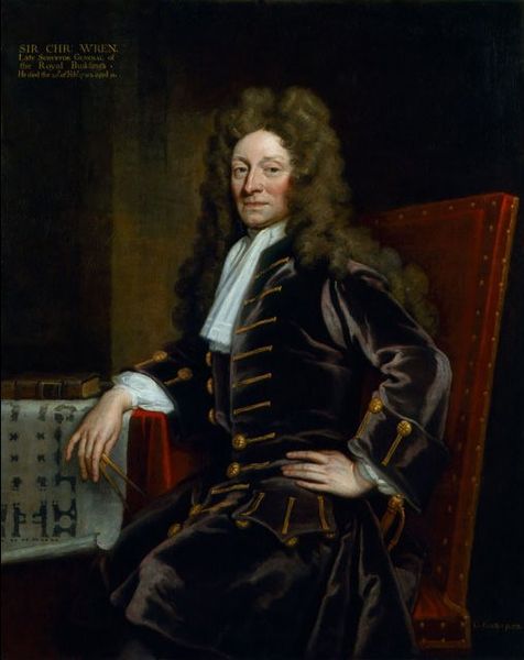 Sir Christopher Wren in Godfrey Kneller