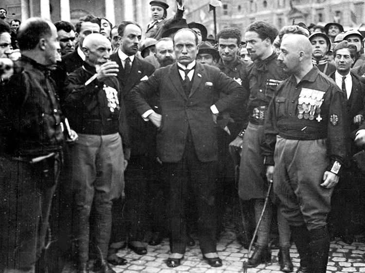 Benito Mussolini on the March to Rome, 1922.