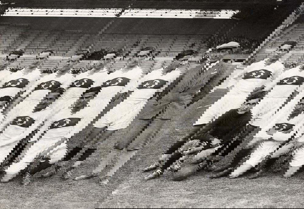 The Turkish national football team at the 1928 Summer Olympics.