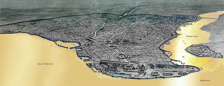 Constantinople in Byzantine times.