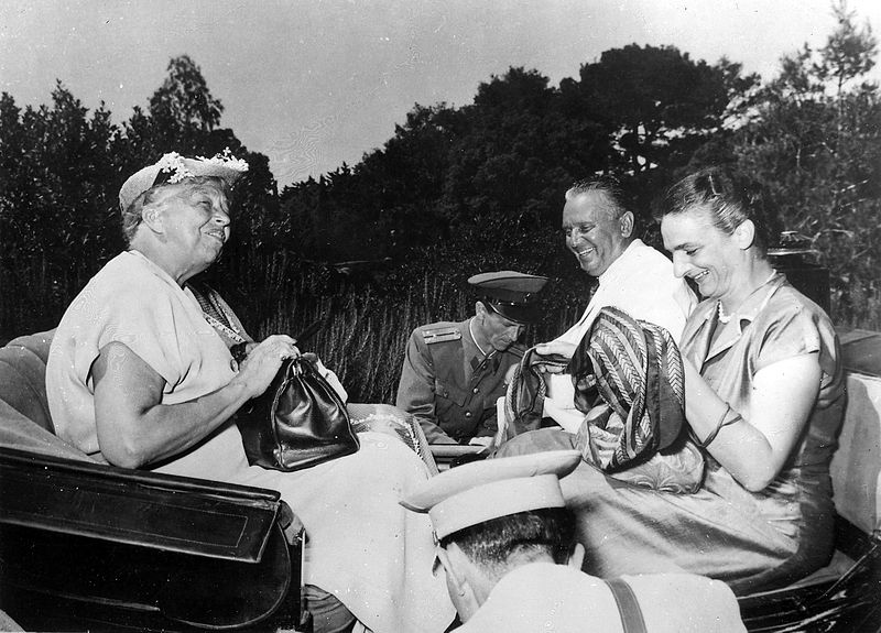 Eleanor Roosevelt and Tito in Brioni, Yugoslavia, in July 1953