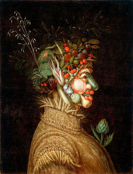 Painting called The Summer, by Giuseppe Arcimboldo, 1572. © akg-images