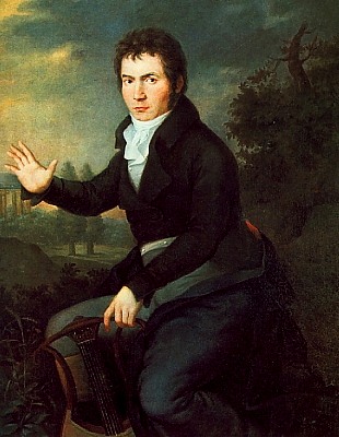 Portrait of Beethoven in 1804 by Willibrord Joseph Mähler