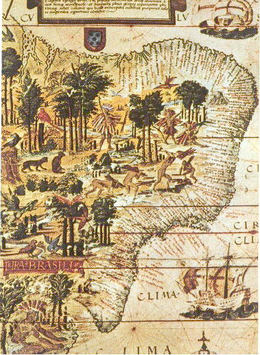 Map of Brazil in the 16th century