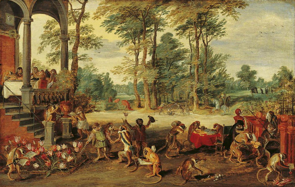 Jan Brueghel the Younger, Satire on Tulip Mania, c.1640.