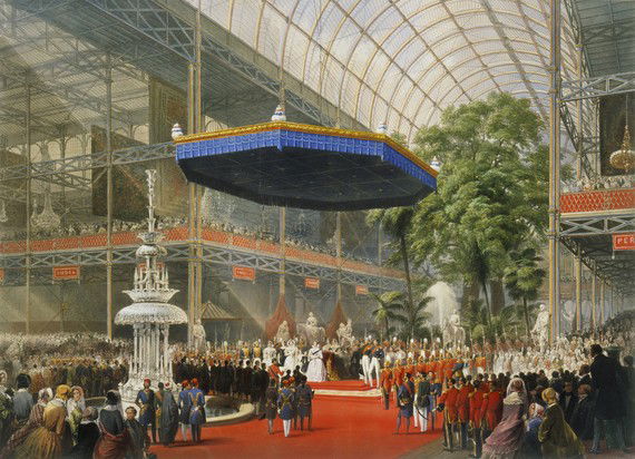 Queen Victoria opens the Great Exhibition in the Crystal Palace in Hyde Park, London, in 1851.