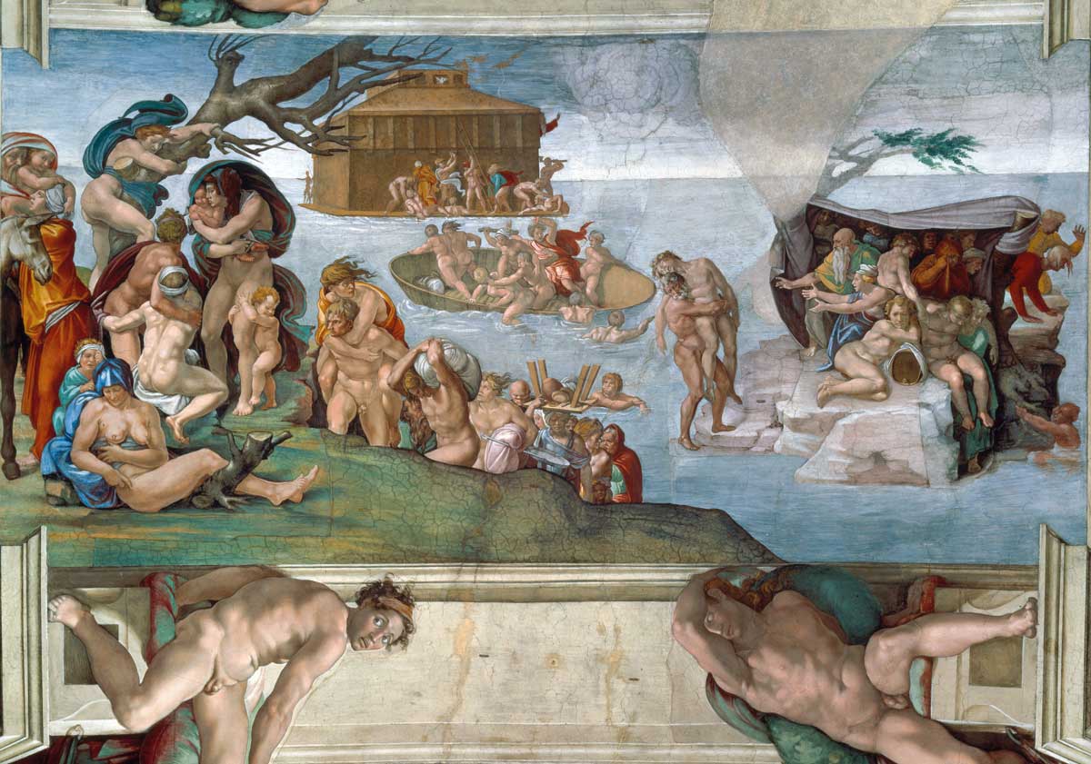 The Flood, by Michelangelo Buonarotti, 1509, Sistine Chapel © Bridgeman Images.
