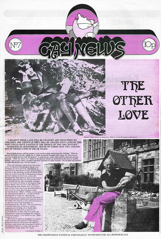 Gay News, Issue 7, September 1972. Courtesy Gay News Archive Project.