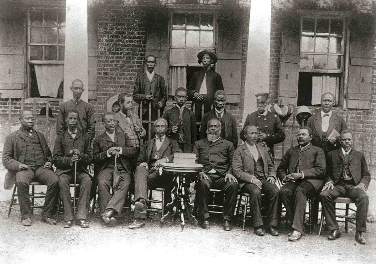 Members of the Liberian Senate, mostly comprising freed African American slaves, 1893 © Corbis/Getty Images.