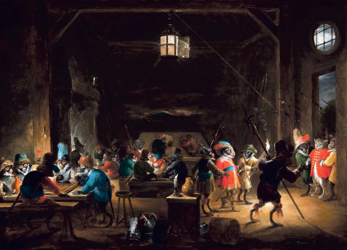 Guardroom with Monkeys, by David Teniers the Younger, c.1633. Private Collection/ Wikimedia/ Creative Commons.