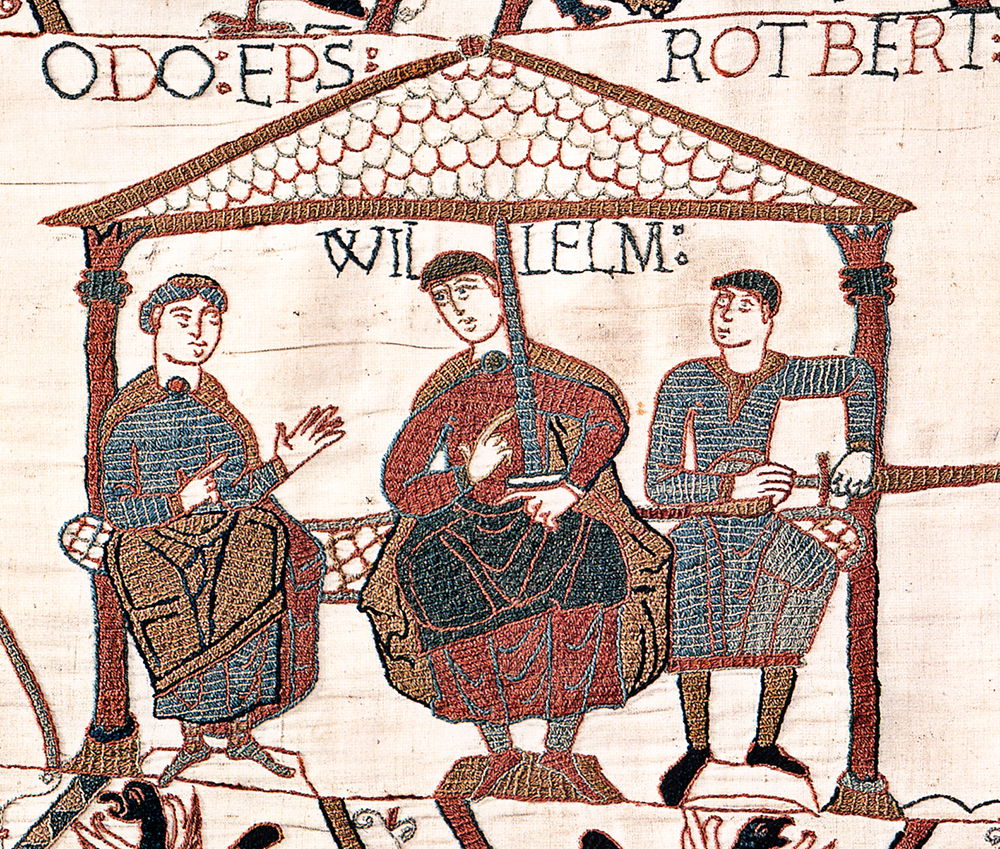 William (centre) with his half-brothers, Odo (left) and Robert (right).