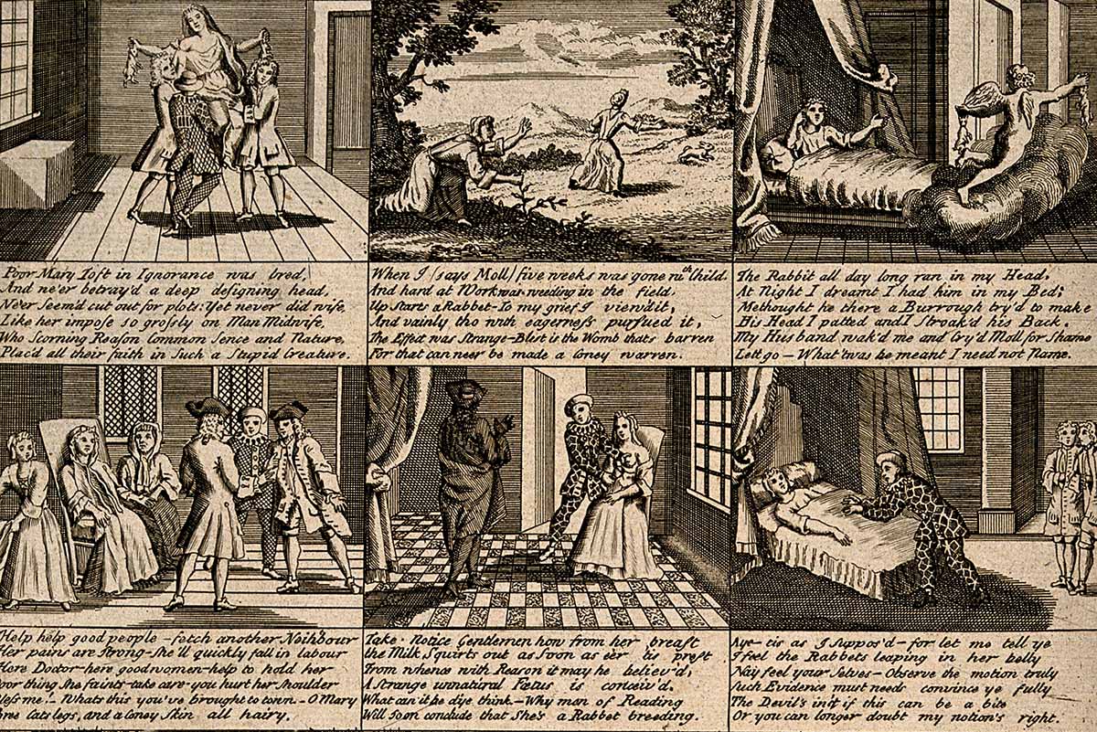 The Doctors in Labour; or a New Whim Wham from Guildford, engraving, 1726. Wellcome Images.