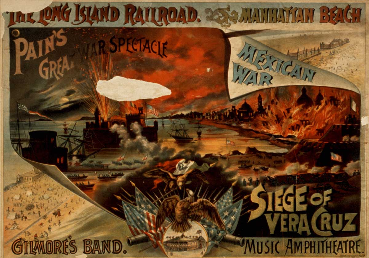 Pain's great war spectacle, Mexican War, Siege of Vera Cruz.  New York : Sackett & Wilhelms Litho. Co., c1890. Library of Congress.