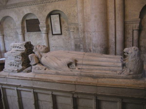 Æthelstan's tomb at Malmesbury Abbey, photographed by the author