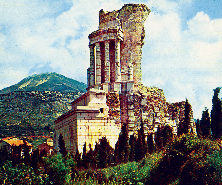 La Tropheé des Alpes postcard, 20th century.