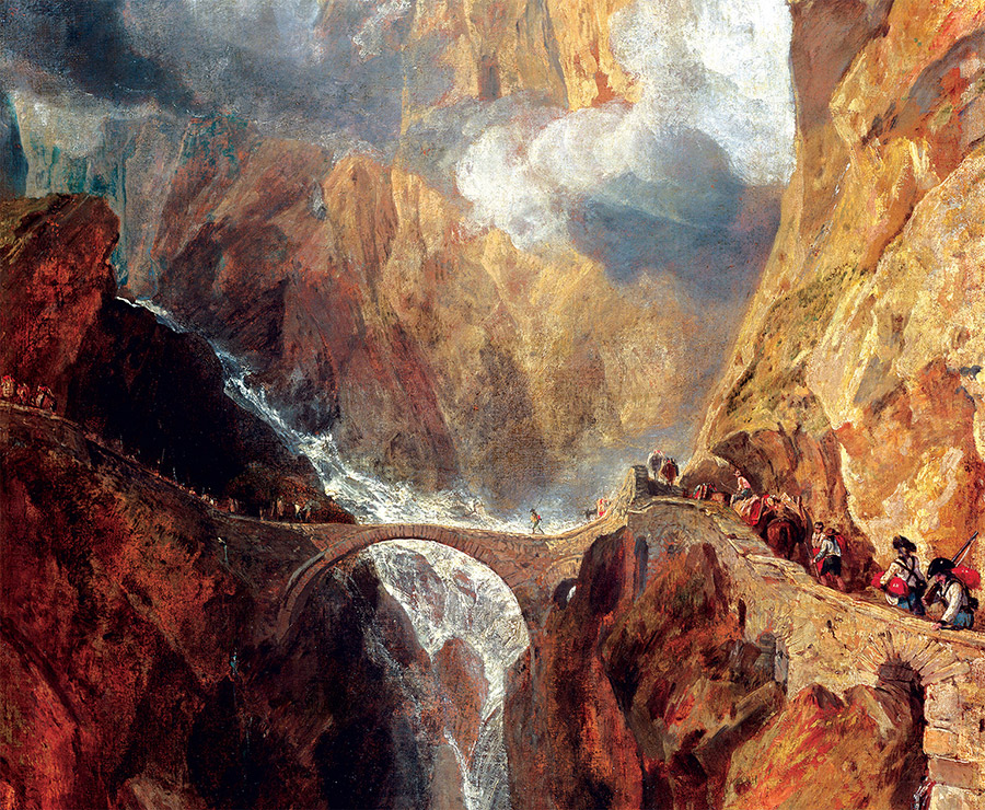 The Devil’s Bridge, J.M.W. Turner, 19th century. 