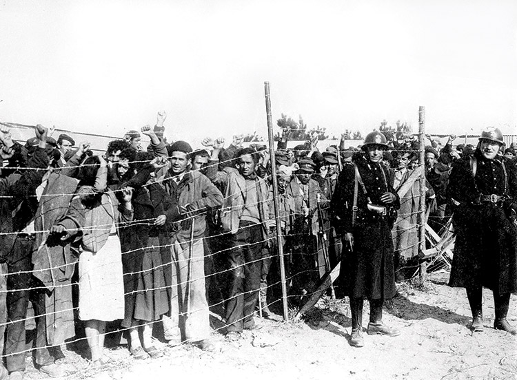 Spanish refugees interned at Argelès-sur-Mer, February 8th, 1939