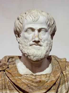 Marble bust of Aristotle. Roman copy after a Greek bronze original by Lysippus c. 330 BC