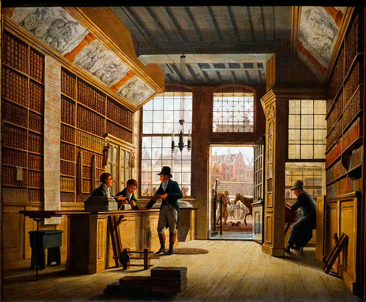 The Bookshop by Johannes Jeigerhuis, 1820