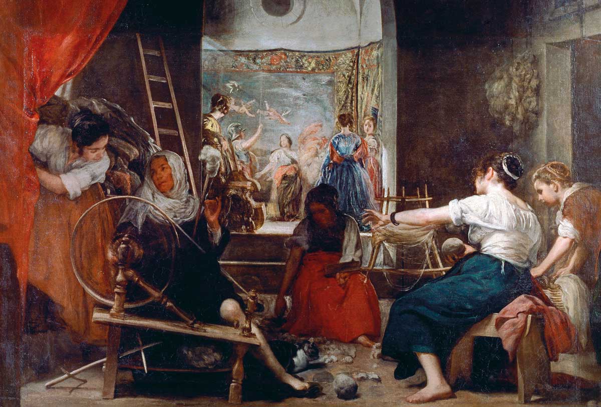 The Fable of Arachne (The Weavers), by Diego Velázquez, c.1656-58, Prado, Madrid © Luisa Ricciarini/Bridgeman Images.