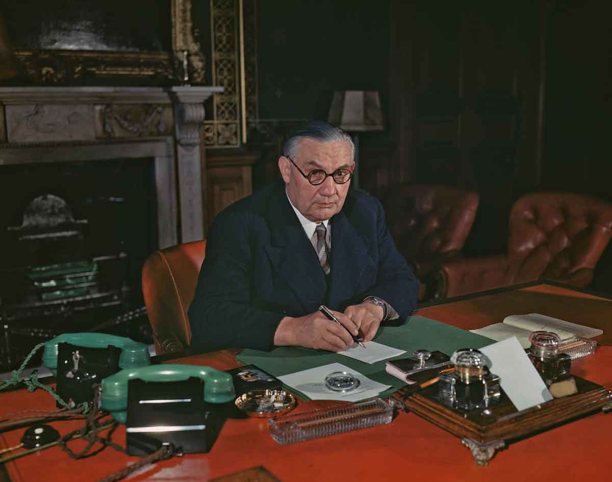 Ernest Bevin as Foreign Secretary, August 1945 © Popperfoto/Getty Images