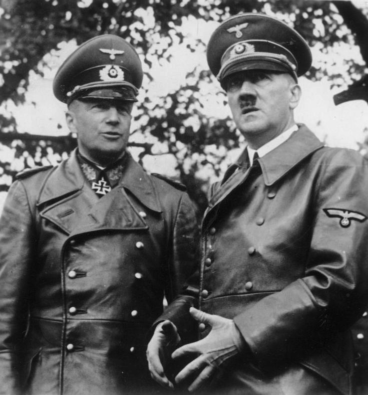 Walther von Brauchitsch, Commander in Chief of the German Army, with Hitler in Warsaw, October 1939