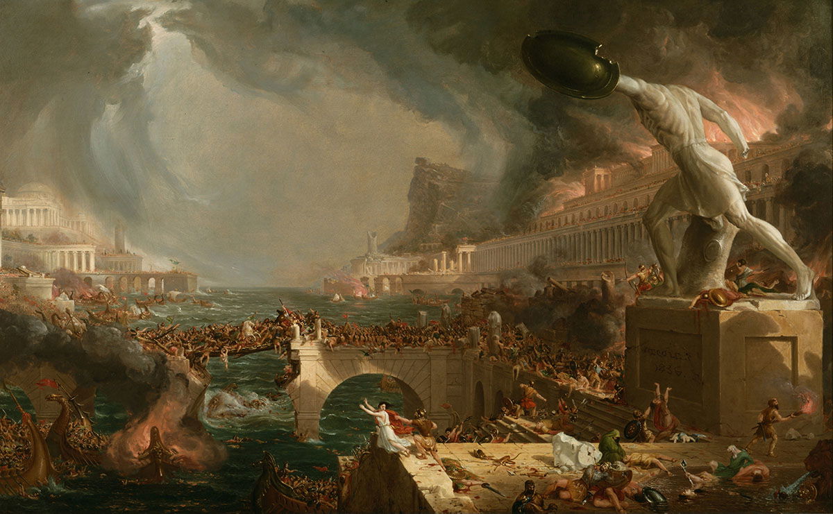 Cole thomas the course of empire destruction 1836