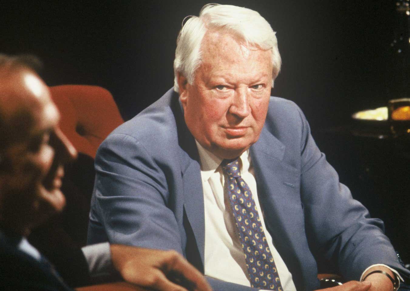 Former British Prime Minister Edward Heath appearing on After Dark on 10 June 1989. 