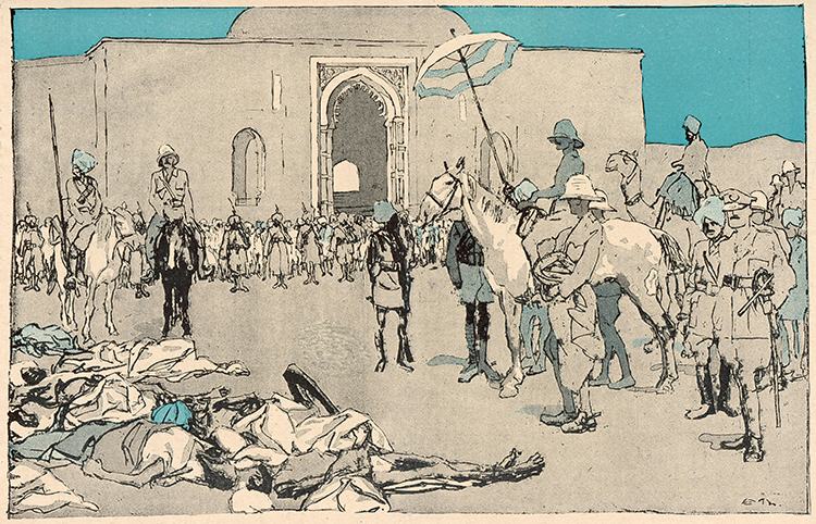The 1919 Amritsar Massacre depicted in a contemporary illustration. © Chronicle/Alamy