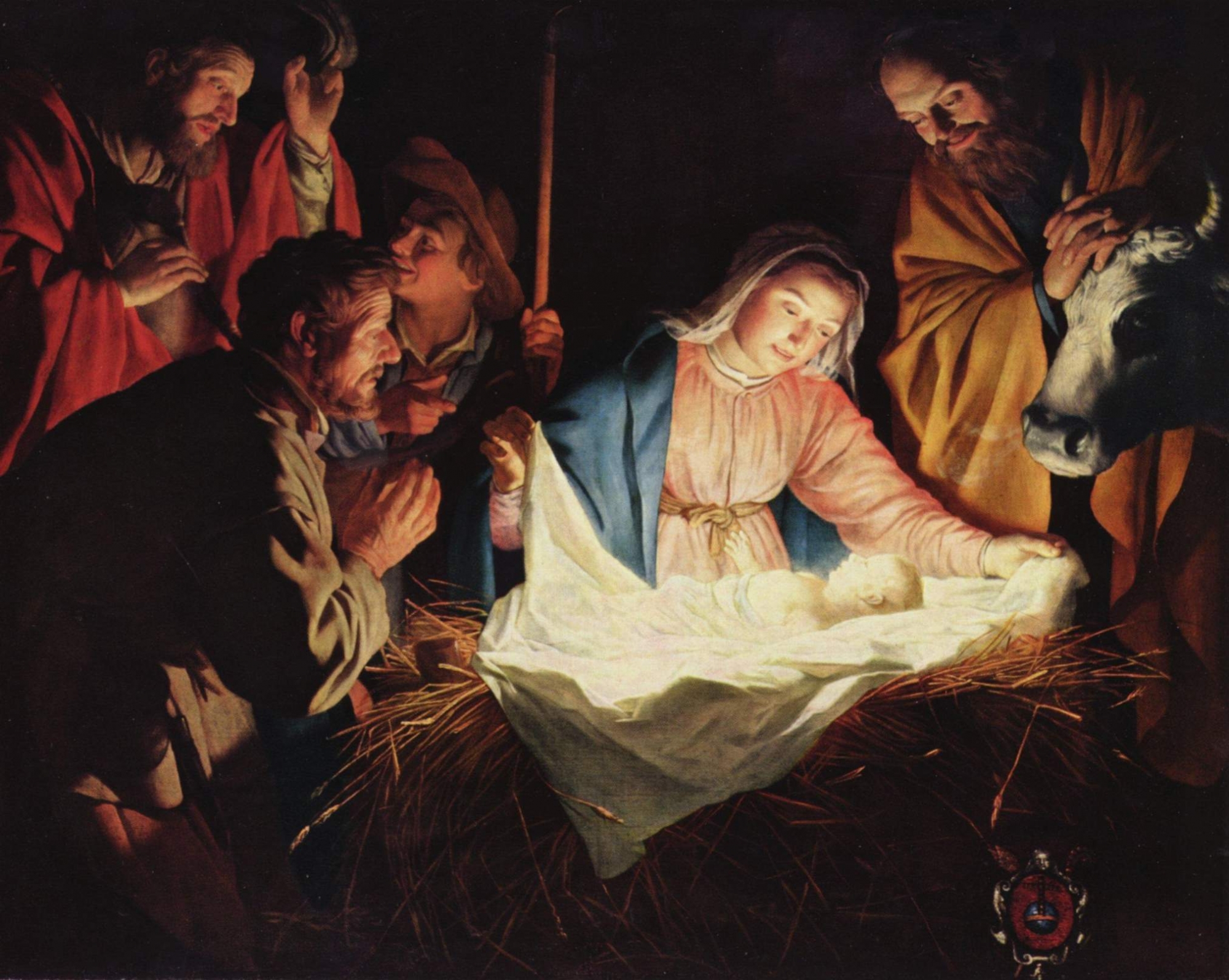 The Adoration of the Shepherds, Gerard van Honthorst, 1622. Wiki Commons.