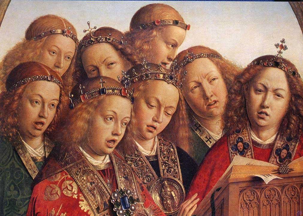 Detail from the Ghent Altarpiece, Jan van Eyck, c.1430 –32.