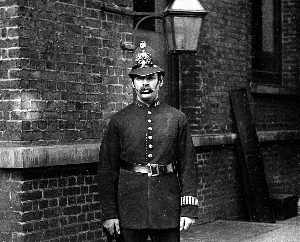A Metropolitan Police officer, late 19th century © Popperfoto/Getty Images.