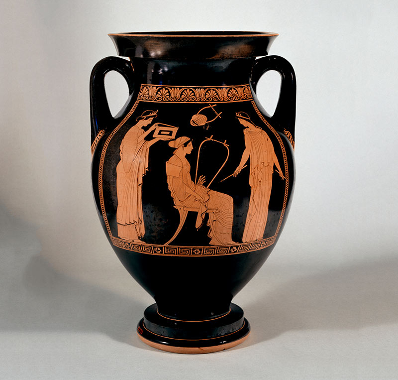 Play on: red-figure amphora with musical scene, attributed to the Niobid Painter, c.460-50 BC. 