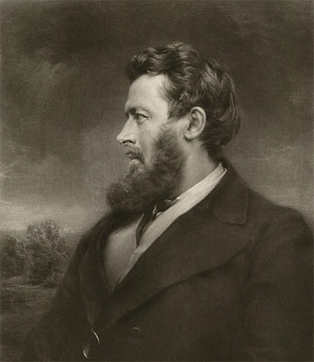 Walter Bagehot, mezzotint by Norman Hirst, 19th century