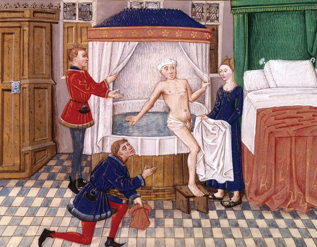 ‘The Bath’, from Valerius Maximus’ Facta et dicta memorabilia, 15th century, French.