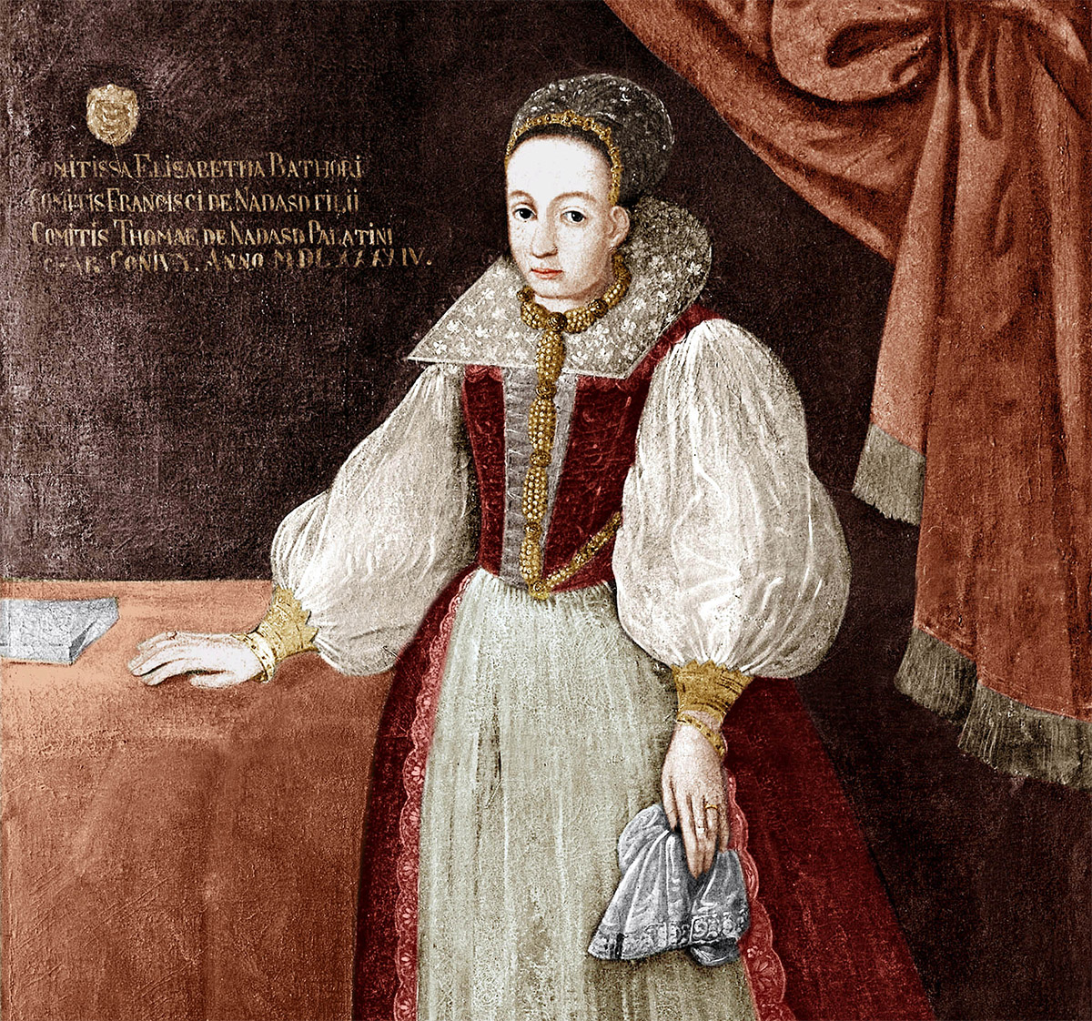 Blood countess: Elizabeth Bathory, anonymous portrait, 17th century.
