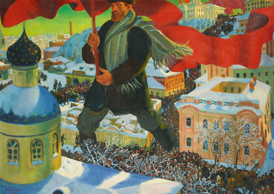 Bolshevik (1920) by Boris Kustodiev.